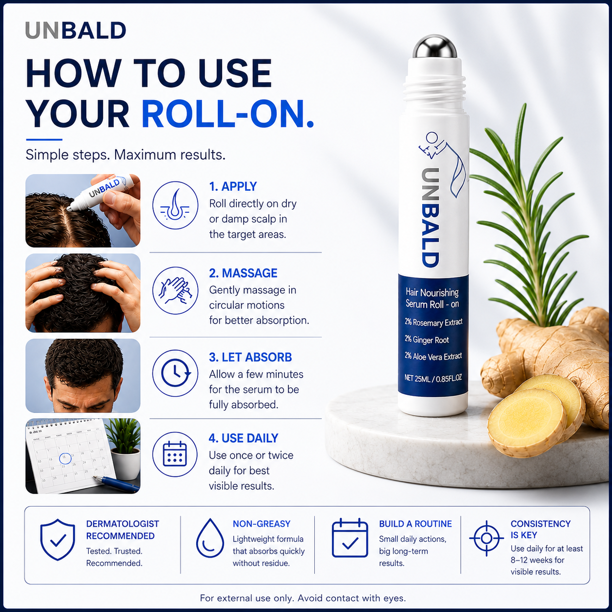UNBALD™ Advanced Hair Restoration Roll-On